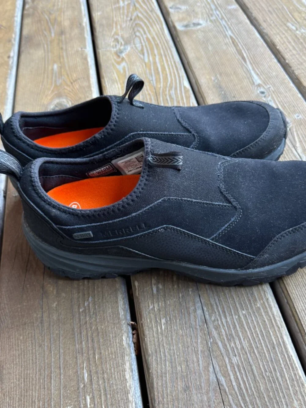 Merrell Black Coldpack Thermo Moc Waterproof Loafer SlipOn Shoe in Men's 12